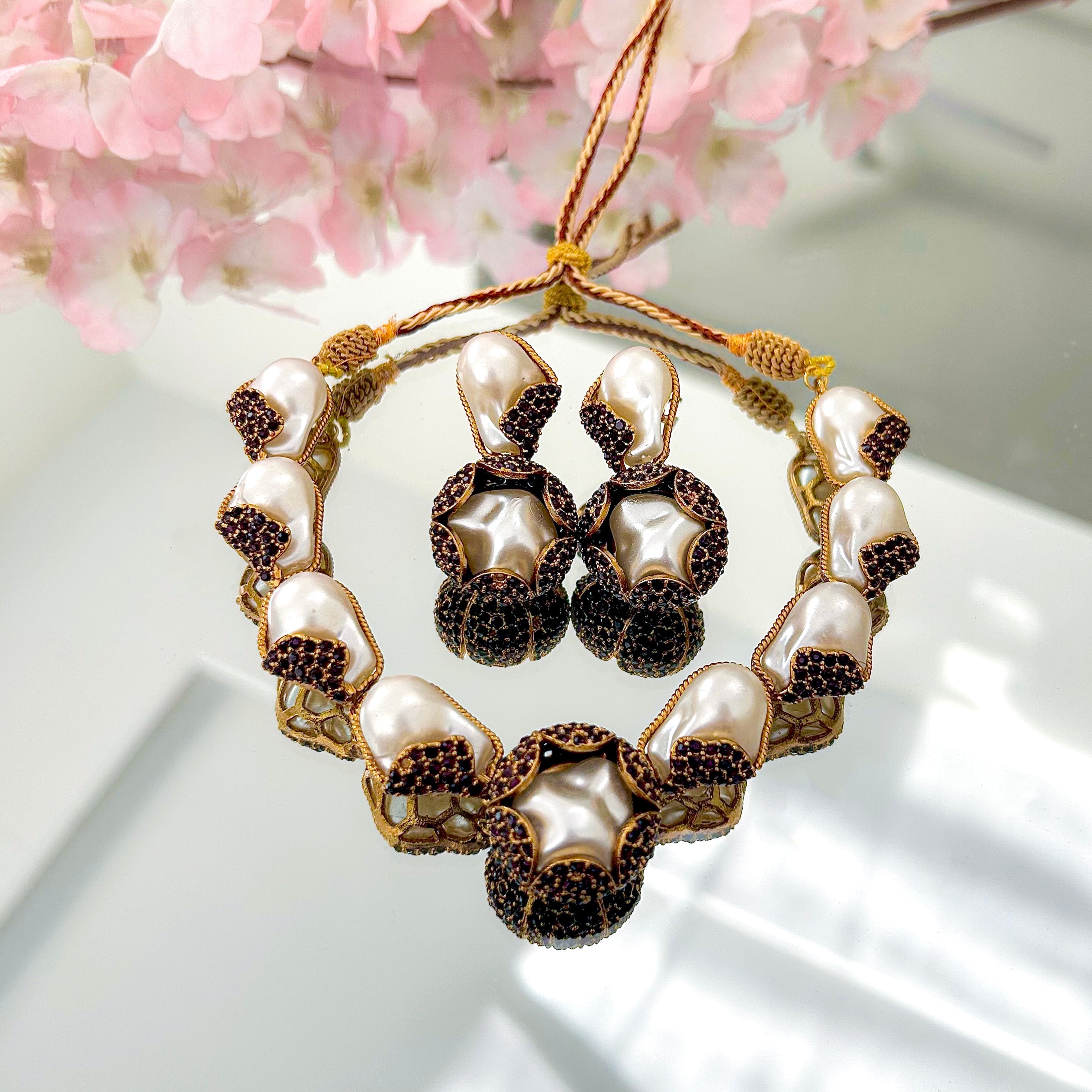 Moti-e-Phool Necklace Set – S-50